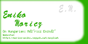 eniko moricz business card